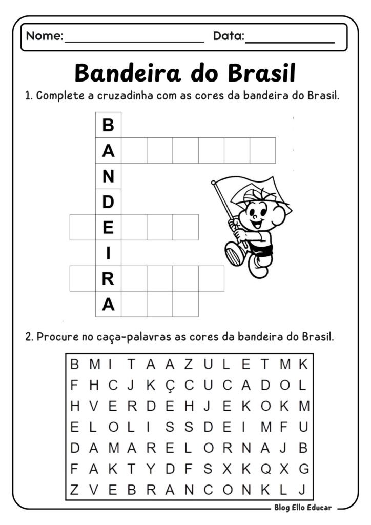 Atividades Dia da Bandeira 1° e 2° ano
