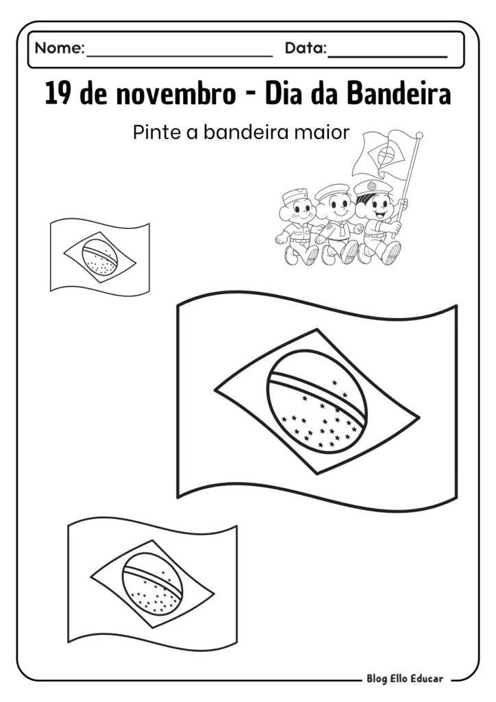 Atividades Dia da Bandeira - Educação Infantil