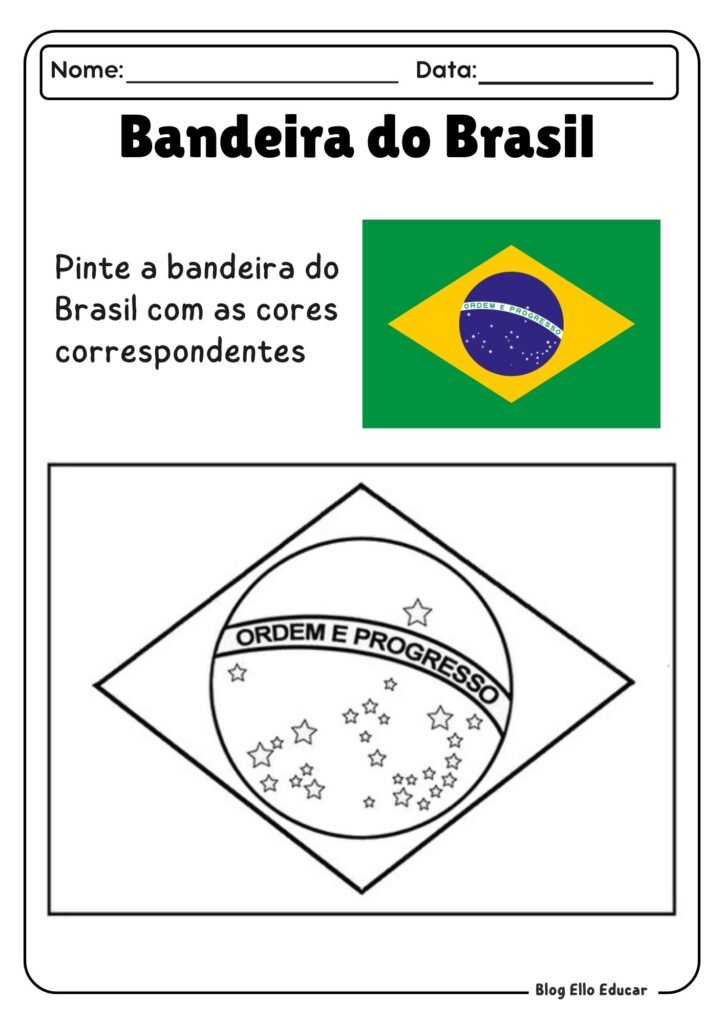 Atividades Dia da Bandeira - Educação Infantil