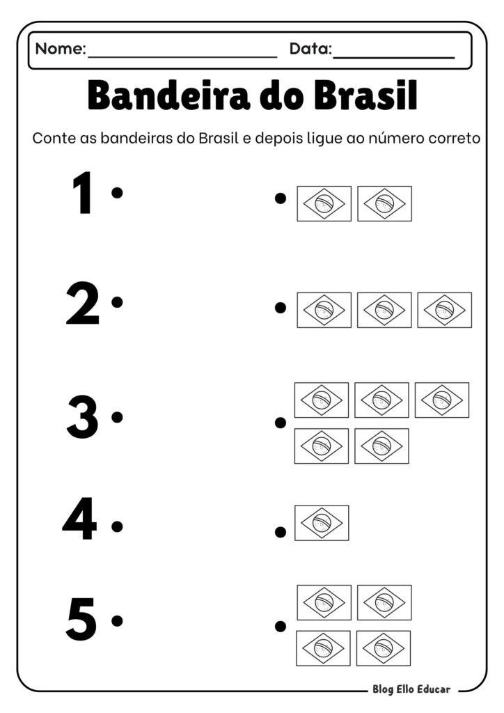 Atividades Dia da Bandeira - Educação Infantil