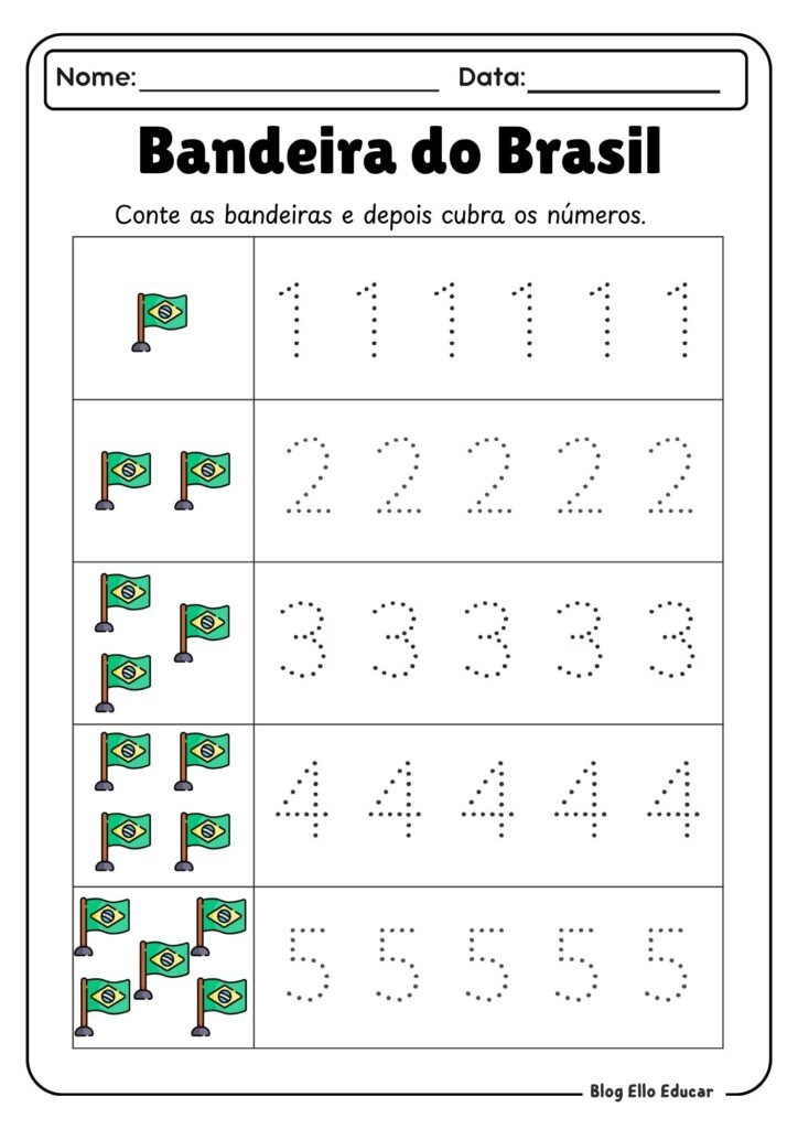 Atividades Dia da Bandeira - Educação Infantil