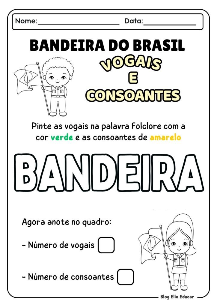 Atividades Dia da Bandeira - Educação Infantil