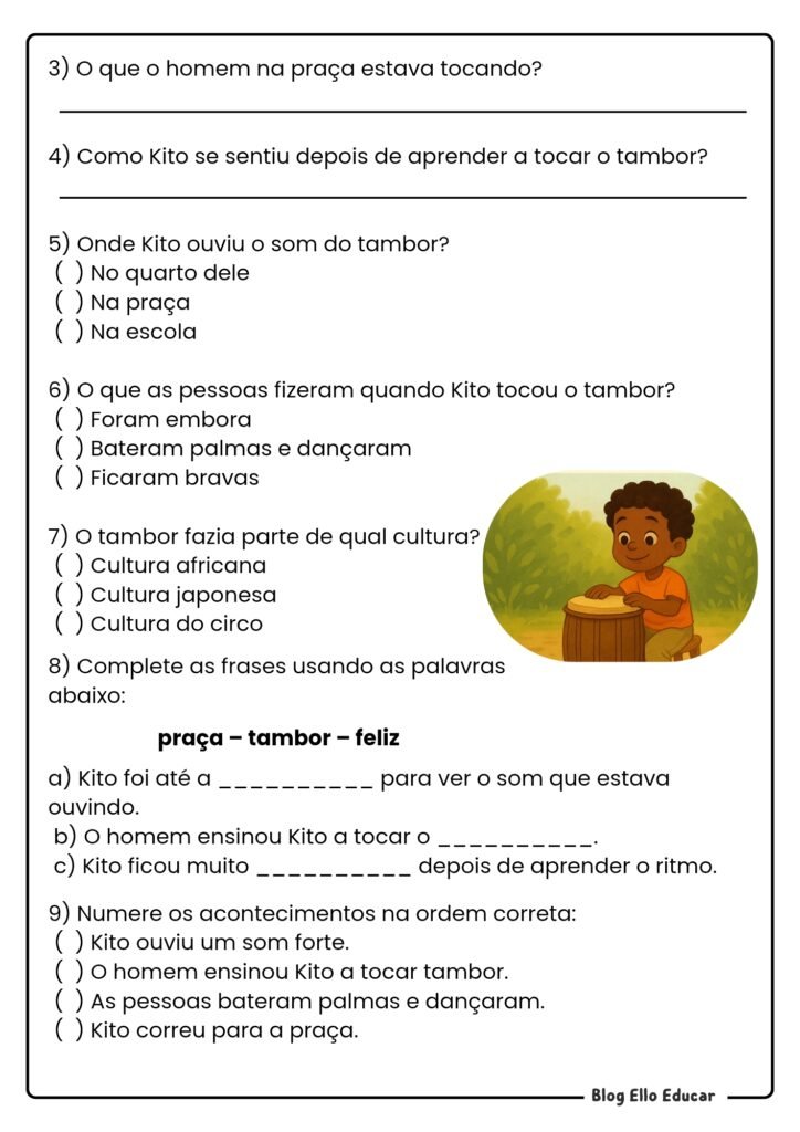 Atividades Dia da Consciência Negra - 1° e 2° ano