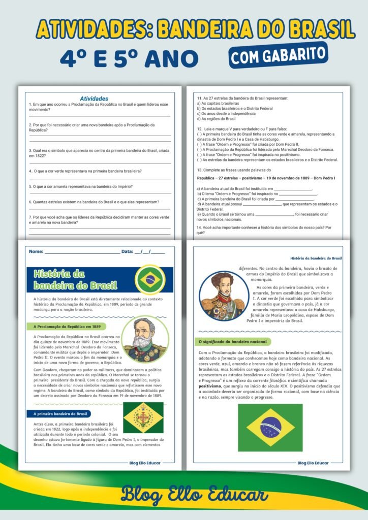 Atividades da Bandeira do Brasil