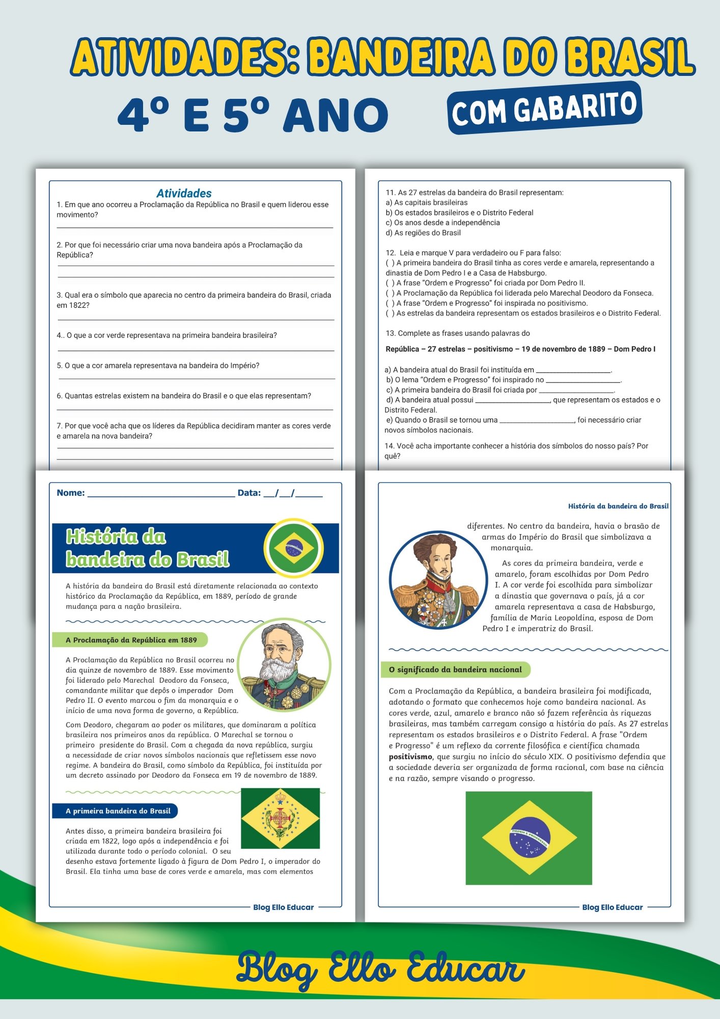 Atividades da Bandeira do Brasil