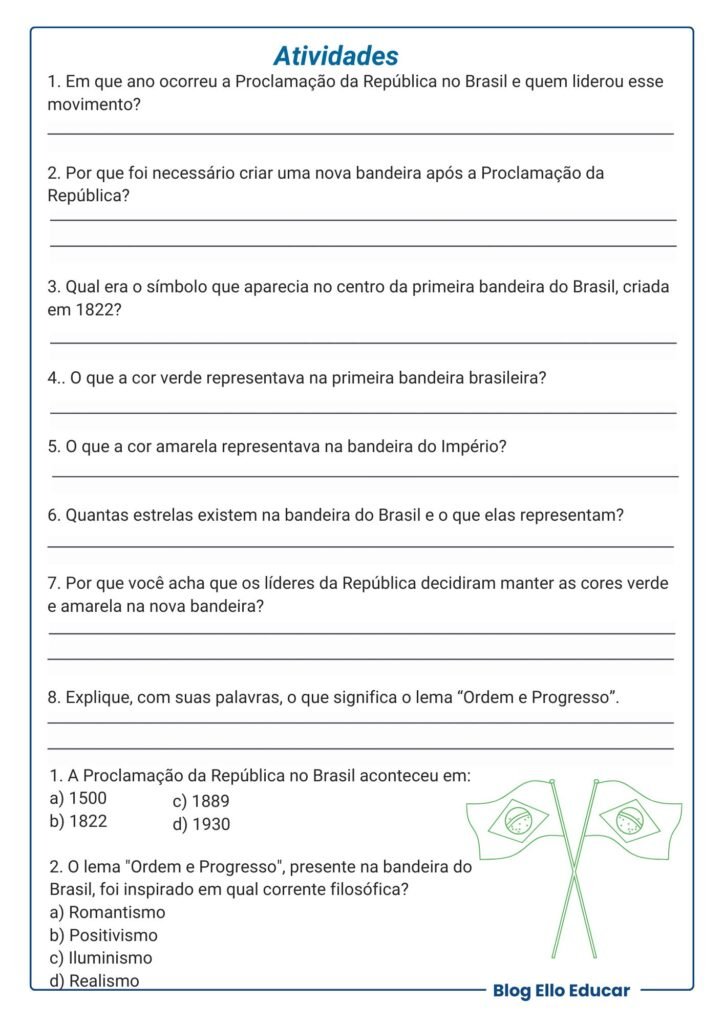 Atividades da Bandeira do Brasil