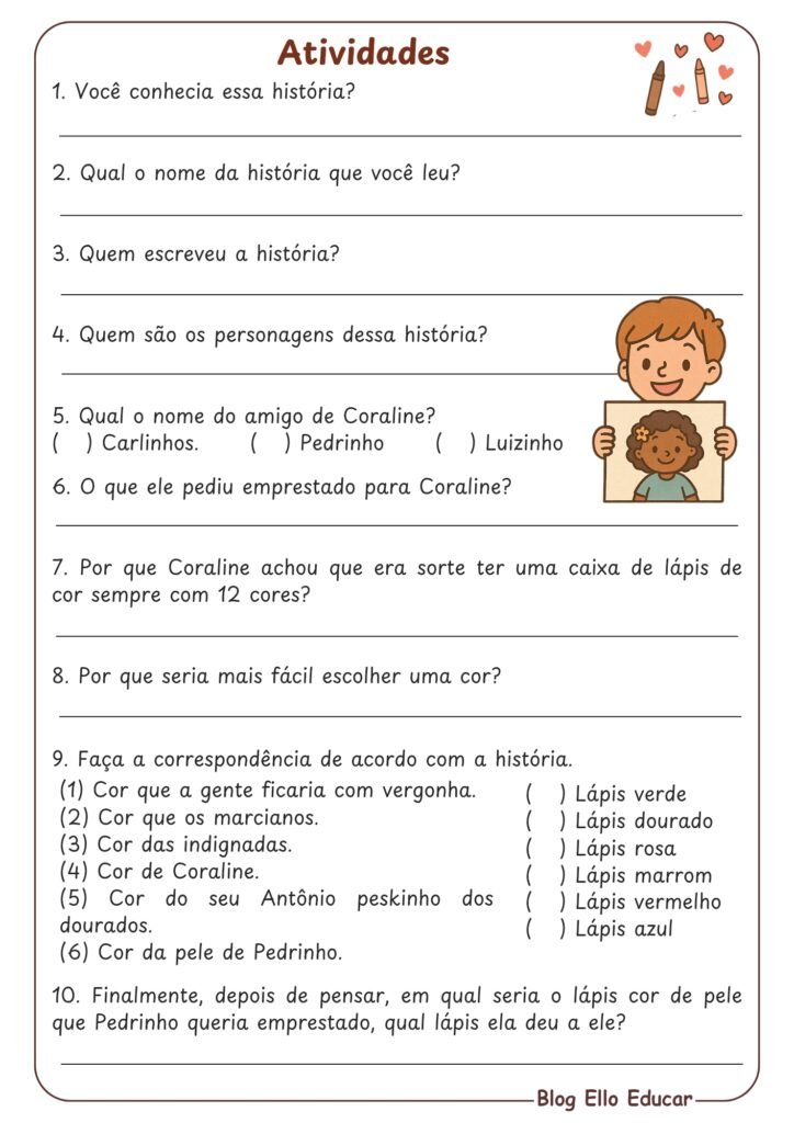 Atividades sobre o dia da Consciência Negra - 3° ano