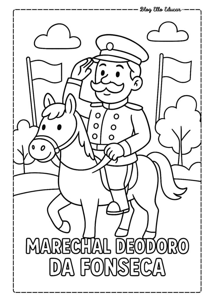 Desenho da Proclamação da República para colorir