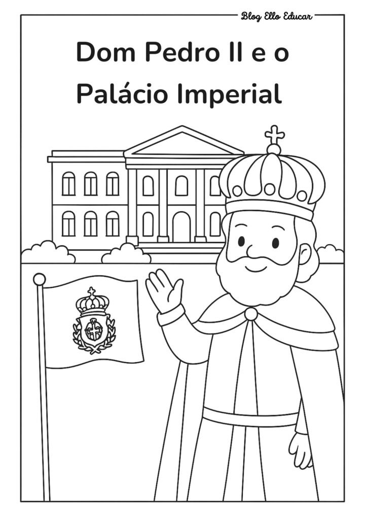 Desenho da Proclamação da República para colorir