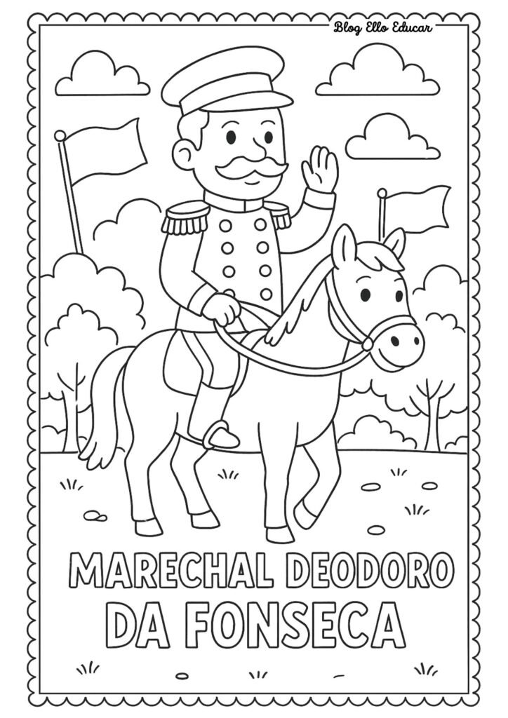 Desenho da Proclamação da República para colorir