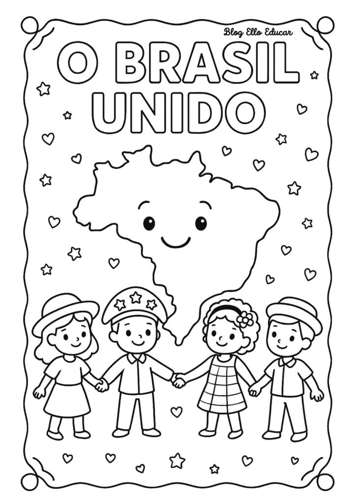 Desenho da Proclamação da República para colorir