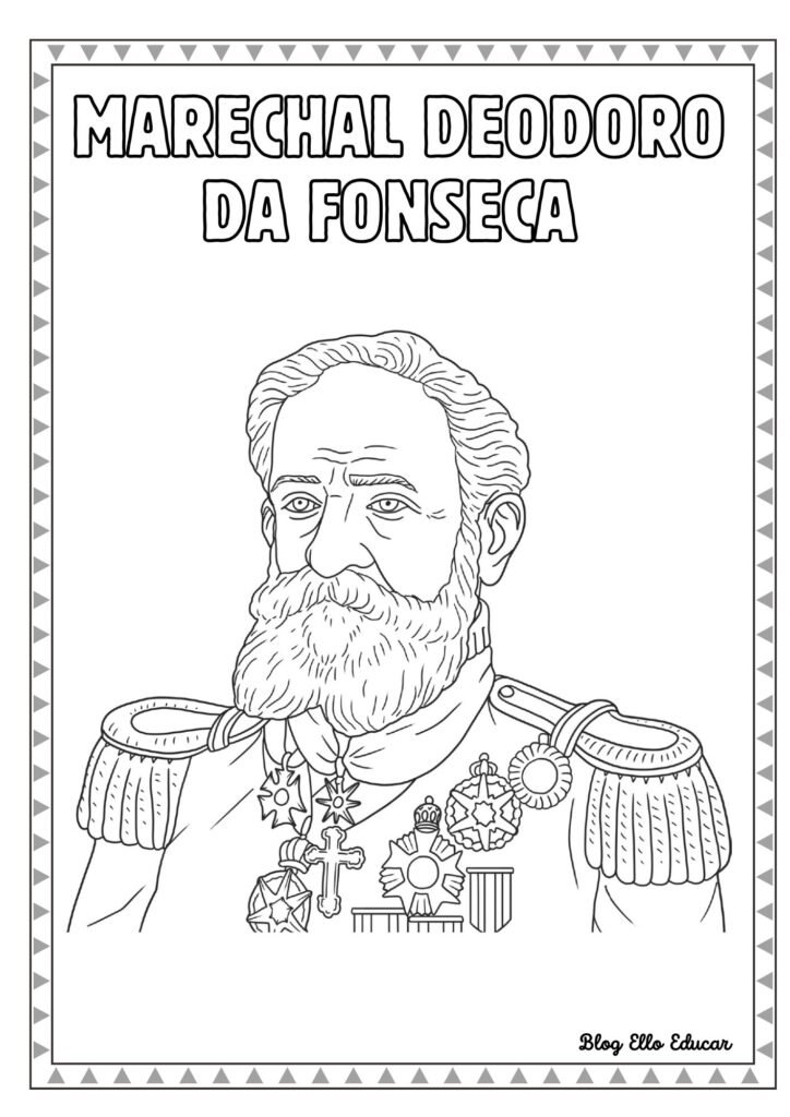 Desenho da Proclamação da República para colorir
