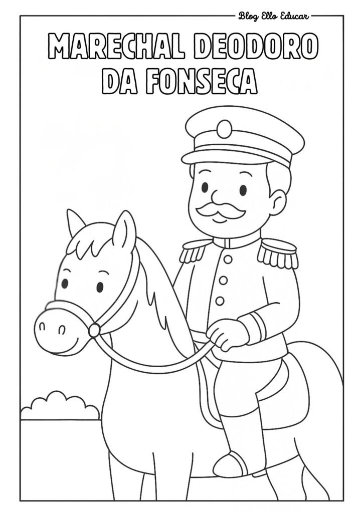 Desenho da Proclamação da República para colorir