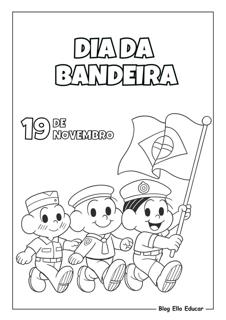 Desenhos do Dia da Bandeira para colorir