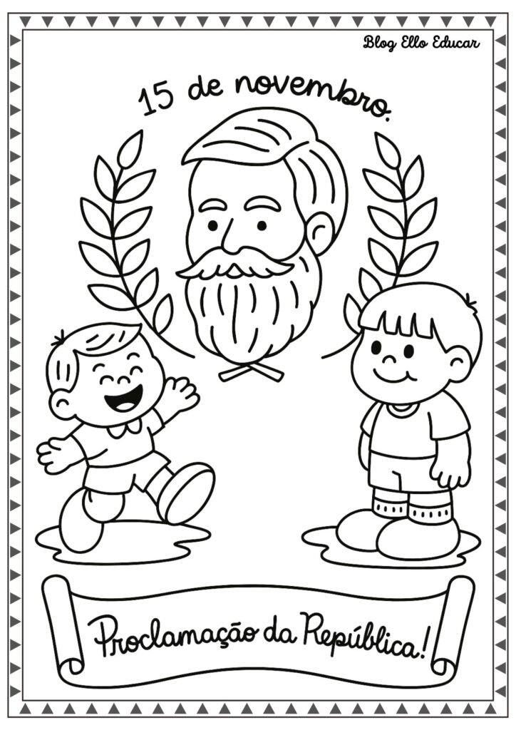Proclamação da República - desenho para colorir