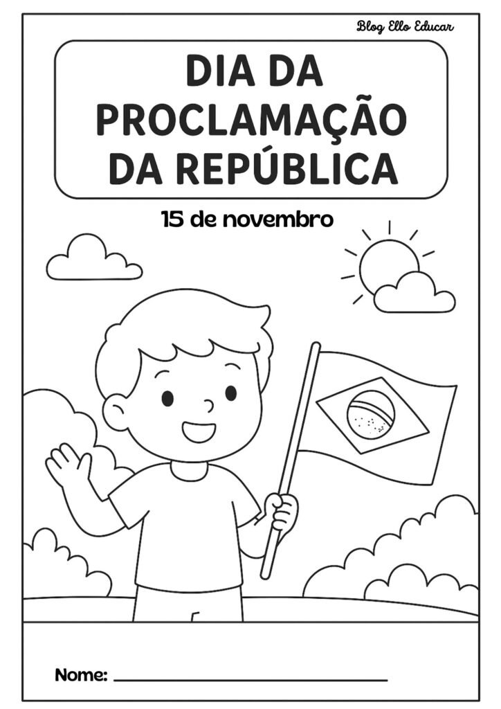Proclamação da República - desenho para colorir