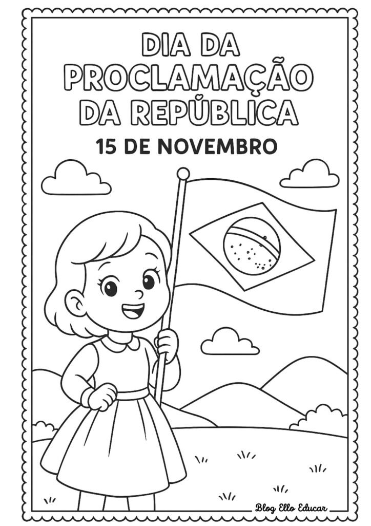 Proclamação da República - desenho para colorir