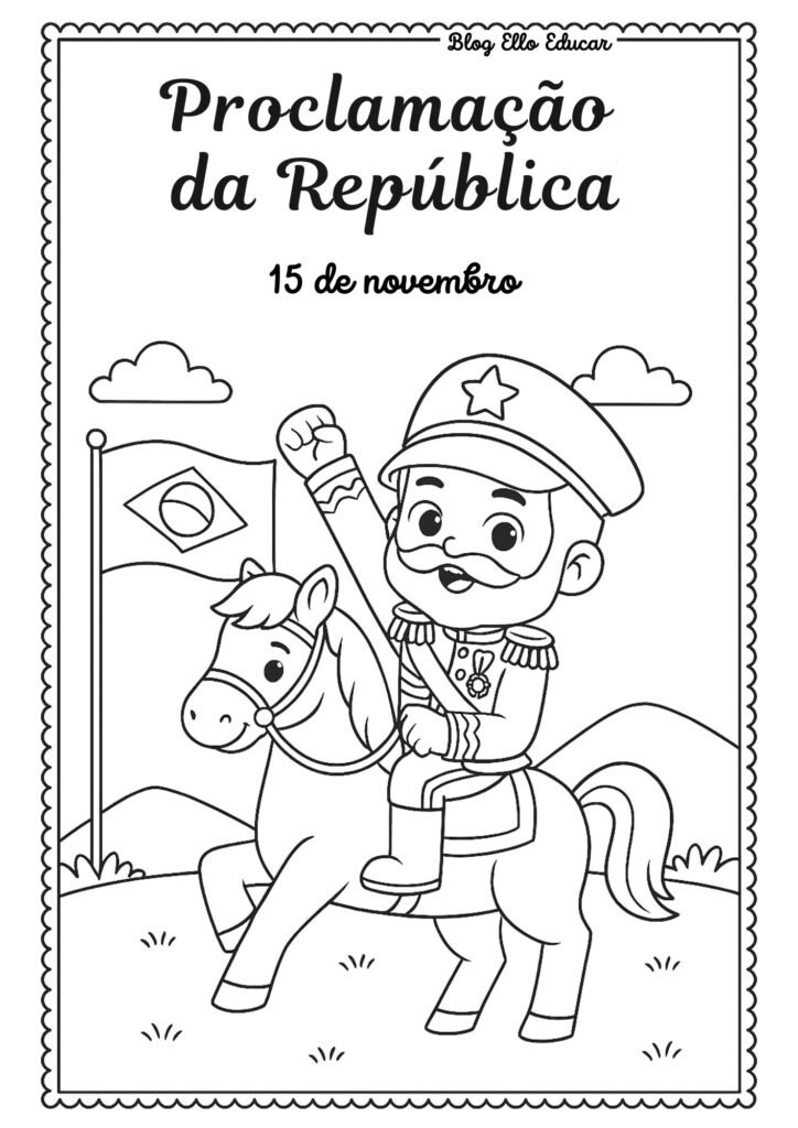 Proclamação da República - desenho para colorir