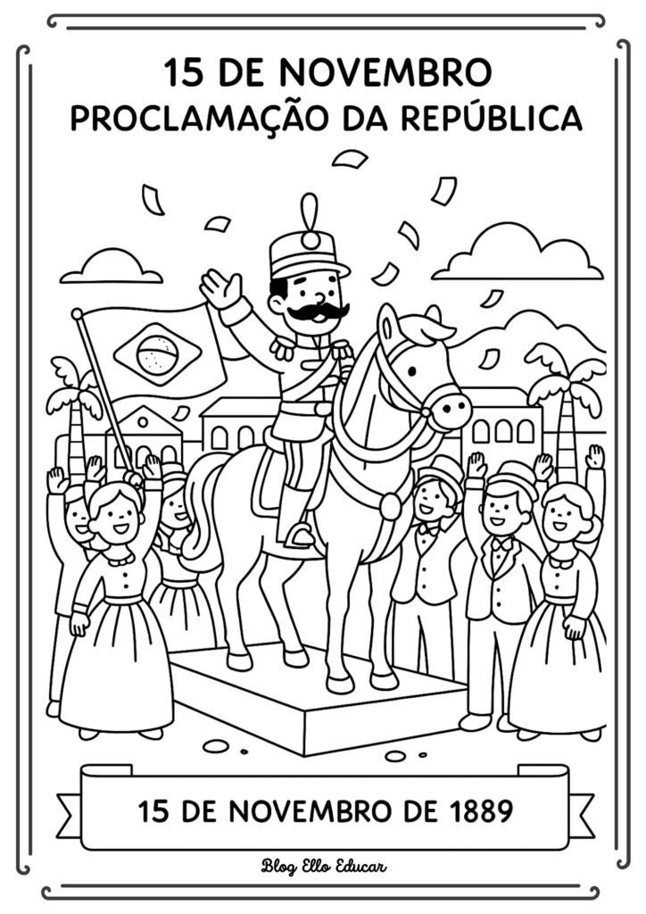 Proclamação da República - desenho para colorir