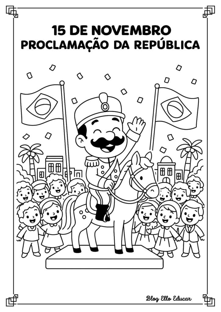 Proclamação da República - desenho para colorir