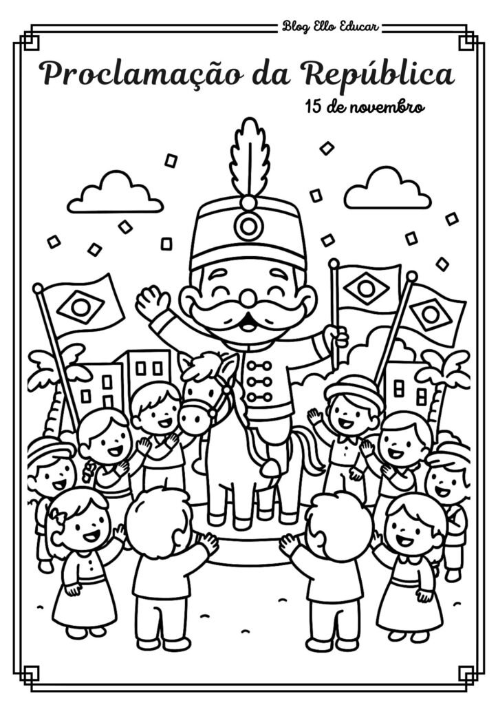 Proclamação da República - desenho para colorir