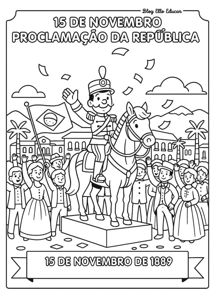 Proclamação da República - desenho para colorir