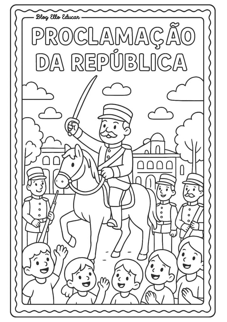 Proclamação da República - desenho para colorir