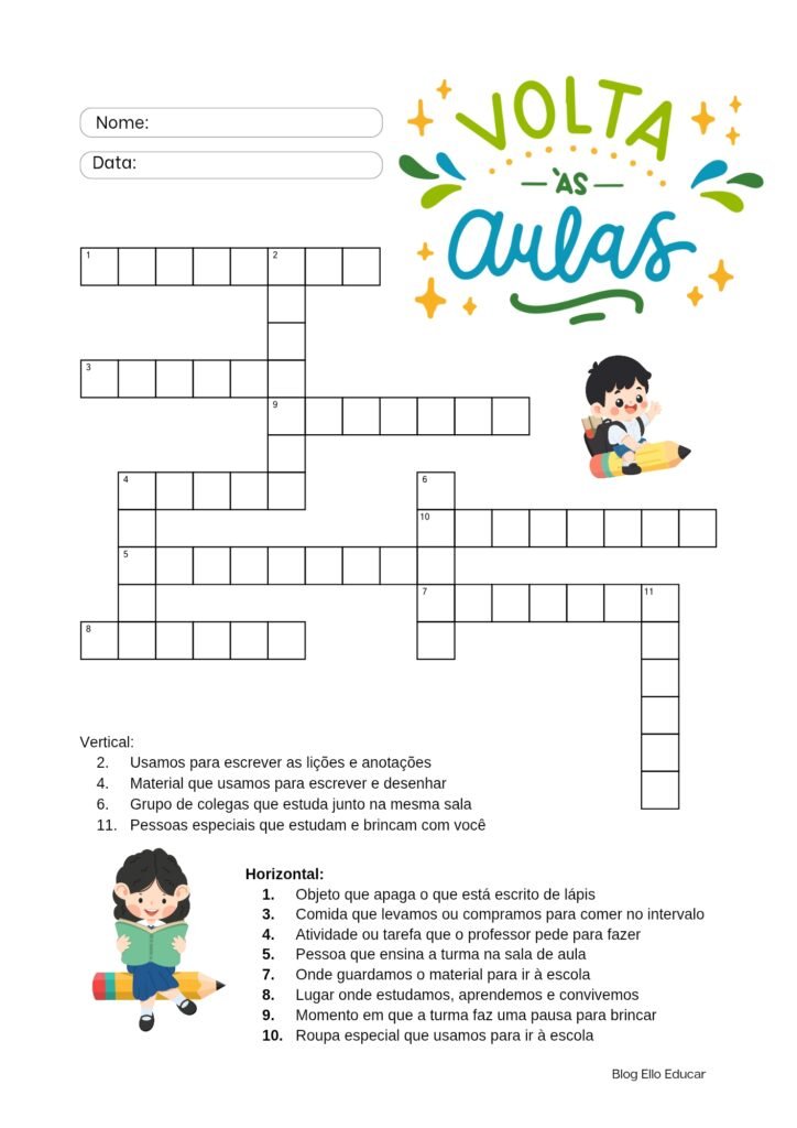 Atividades de Volta às aulas - 4° e 5° ano