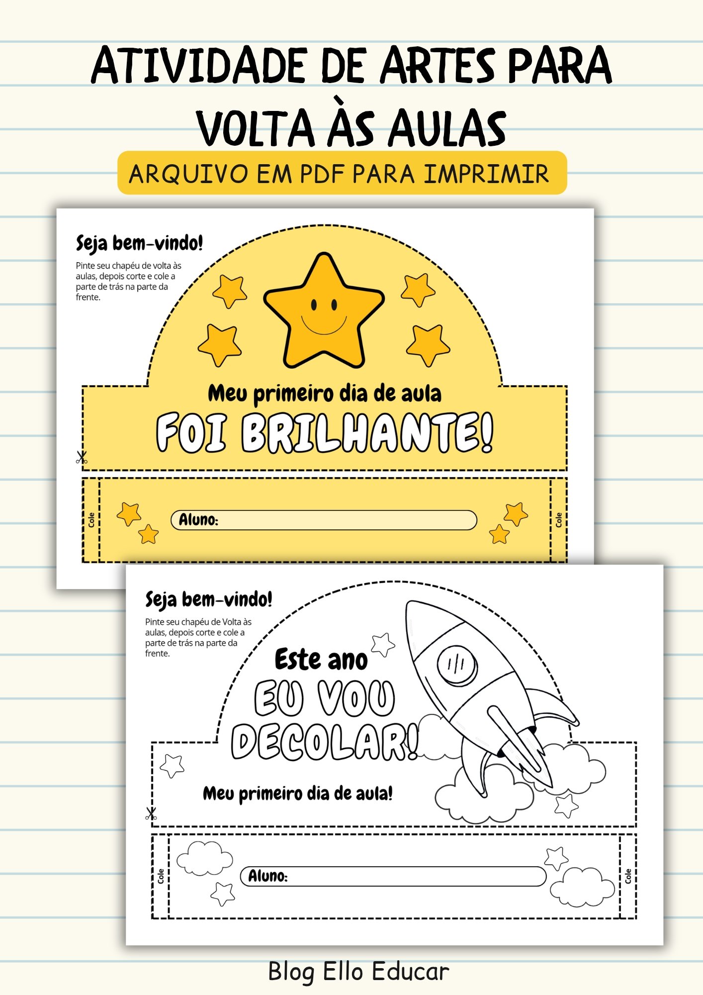 Artes de Volta ás Aulas - chapéu