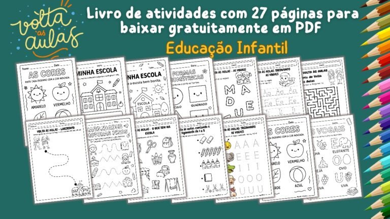 Atividades Volta às aulas educação infantil