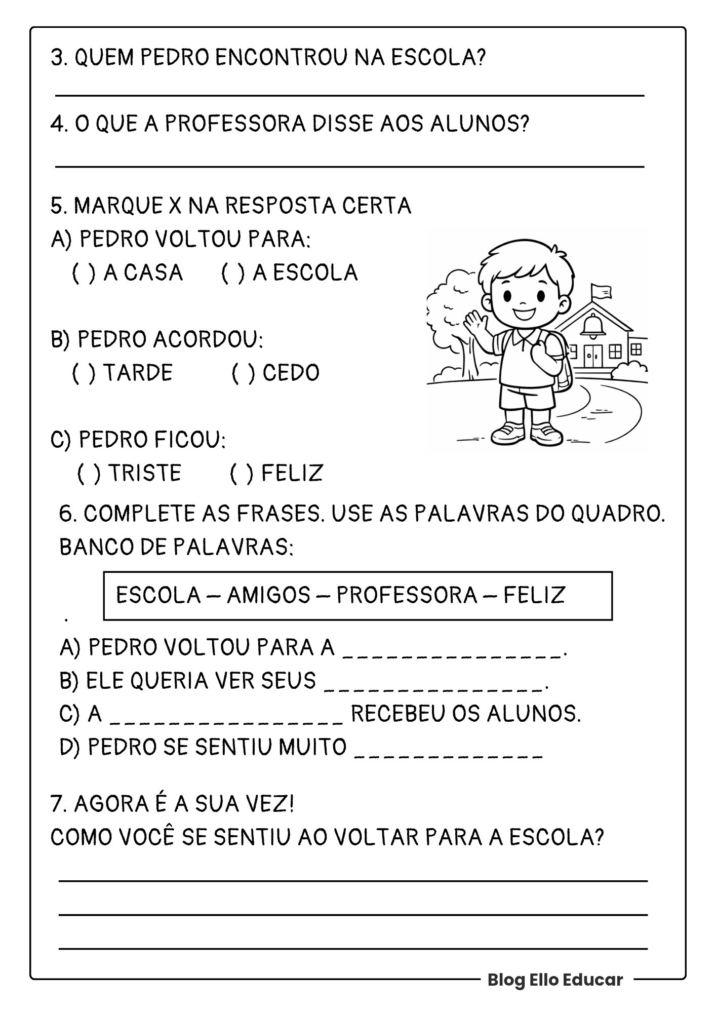 Atividades de Volta às Aulas 2° ano: Baixe PDF gratuito e Plano de Aula