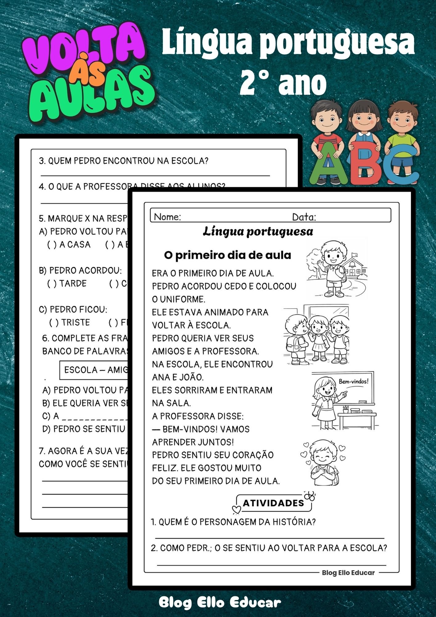 Atividades de volta às aulas 2° ano