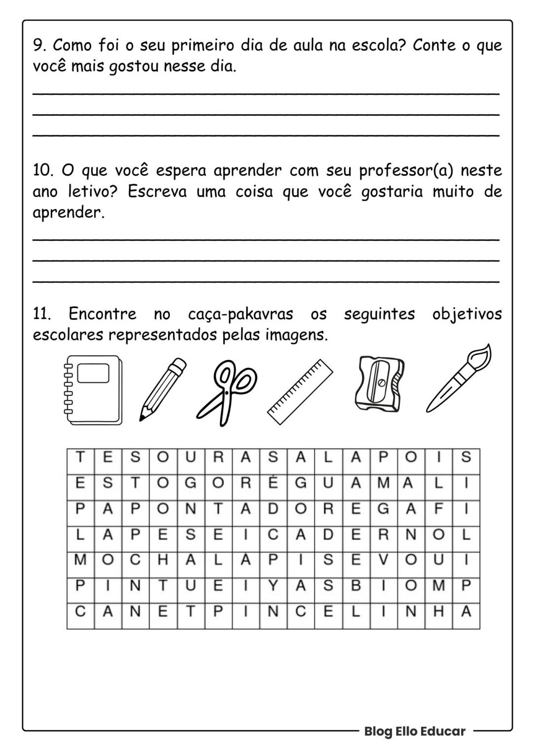 Atividades de Volta às Aulas 3° ano: PDF gratuito e Plano de Aula
