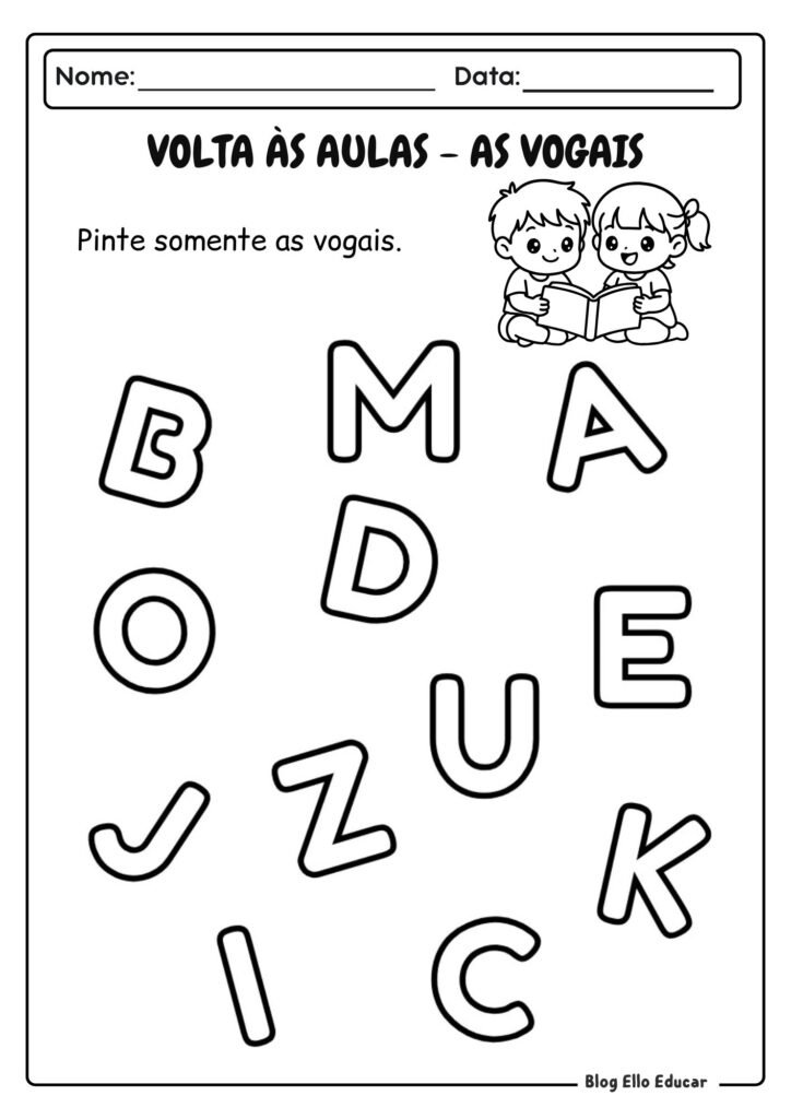 Atividades volta às aulas - educação infantil
