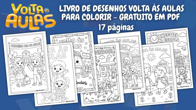 Desenhos volta às aulas para colorir.
