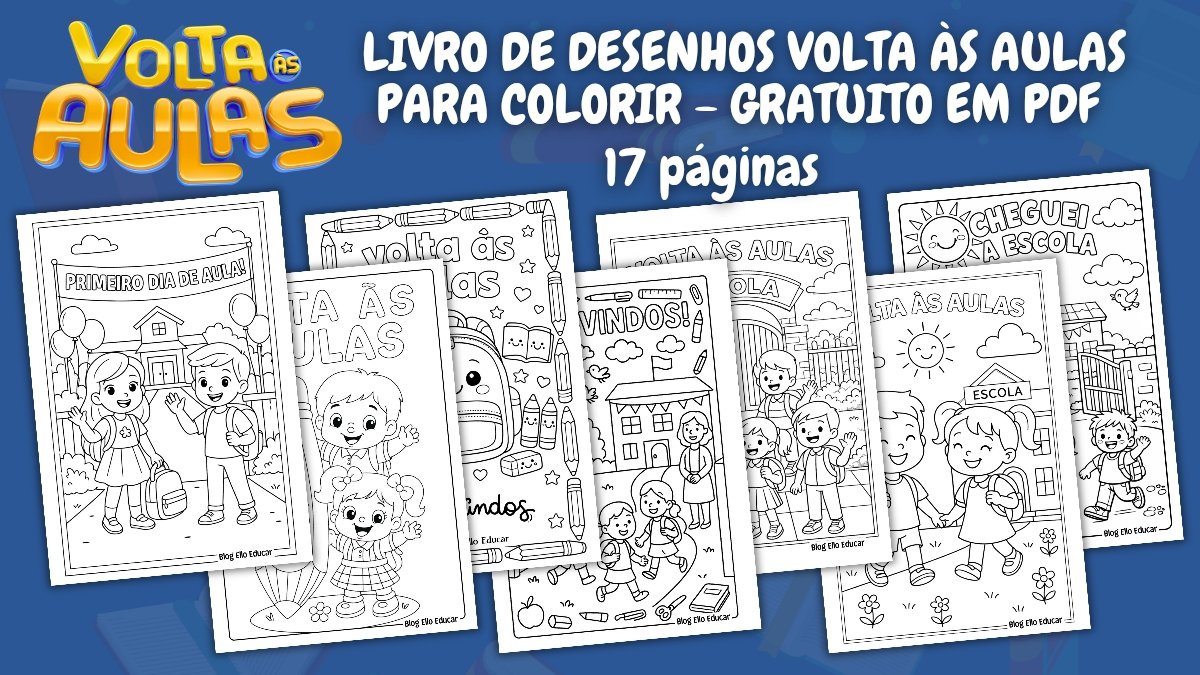 Desenhos volta às aulas para colorir.