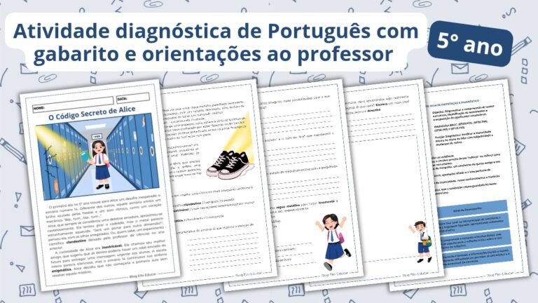 Atividade Volta às aulas diagnóstico 5° ano