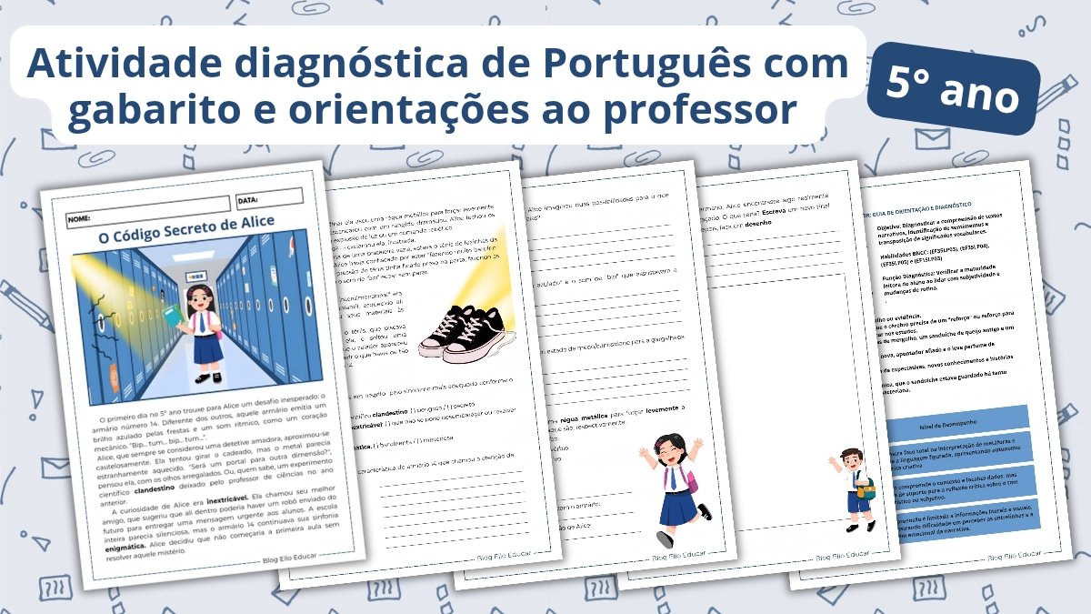 Atividade Diagnóstica 5º ano: Recurso de Volta às Aulas para download gratuito
