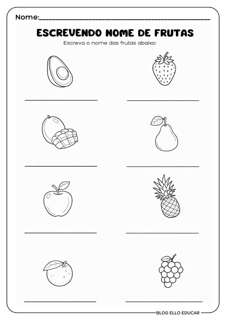 Atividade diagnóstico - 1° , 2° e 3° ano