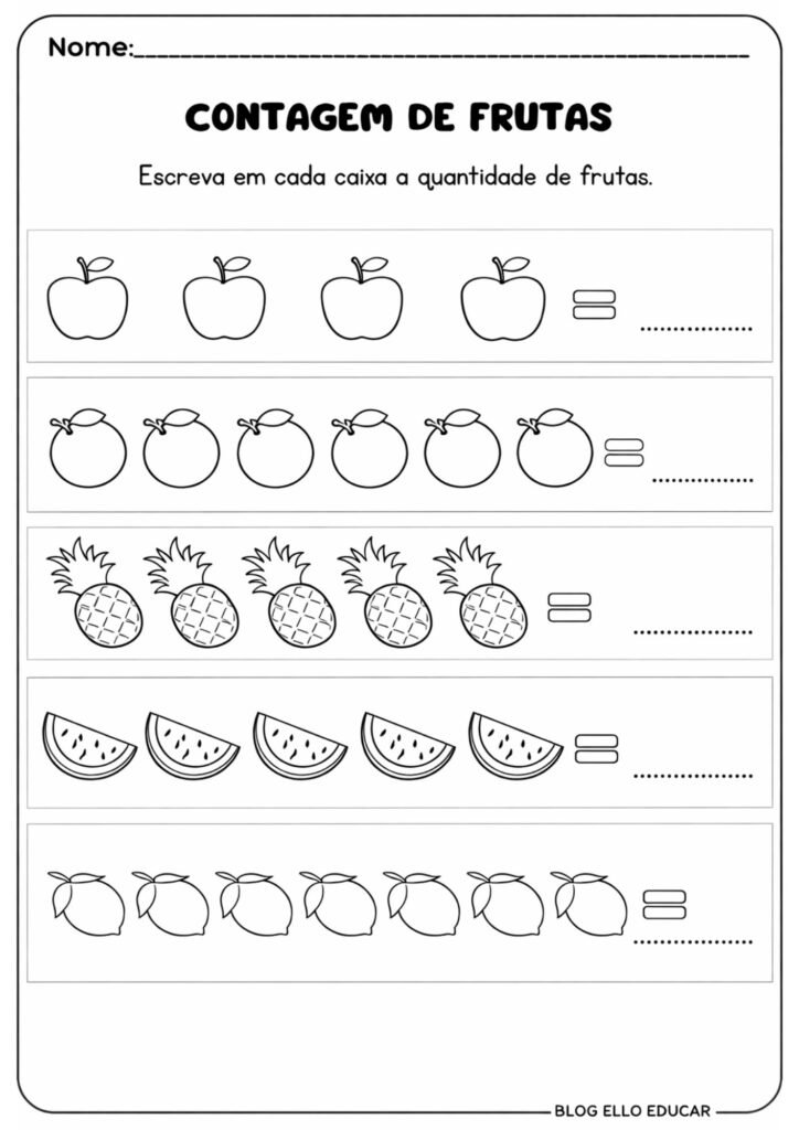 Atividade diagnóstico - 1° , 2° e 3° ano