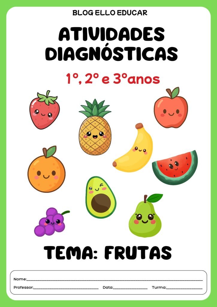 Atividade diagnóstico - 1° , 2° e 3° ano