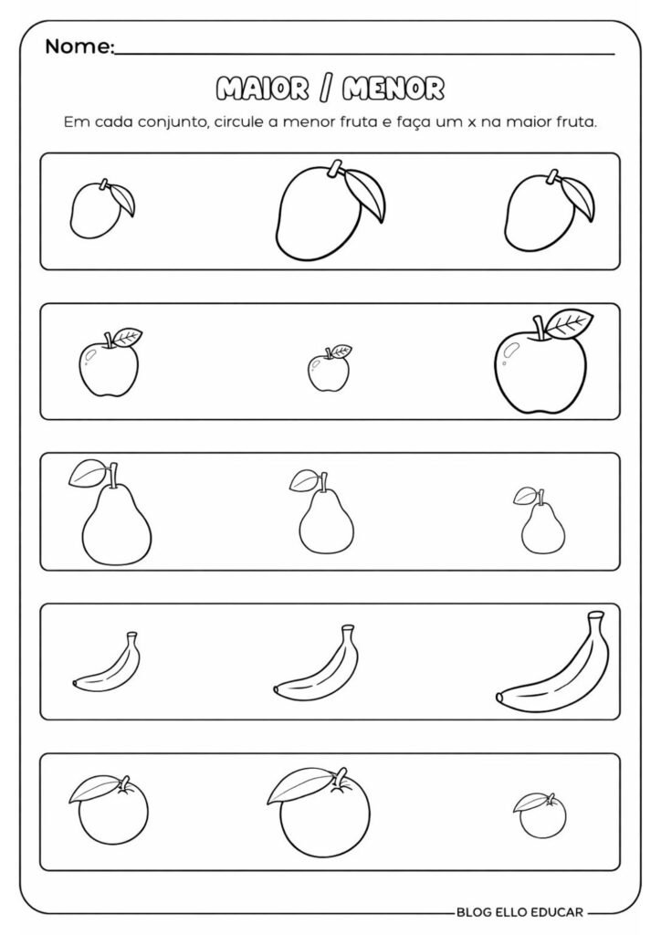 Atividade diagnóstico - 1° , 2° e 3° ano