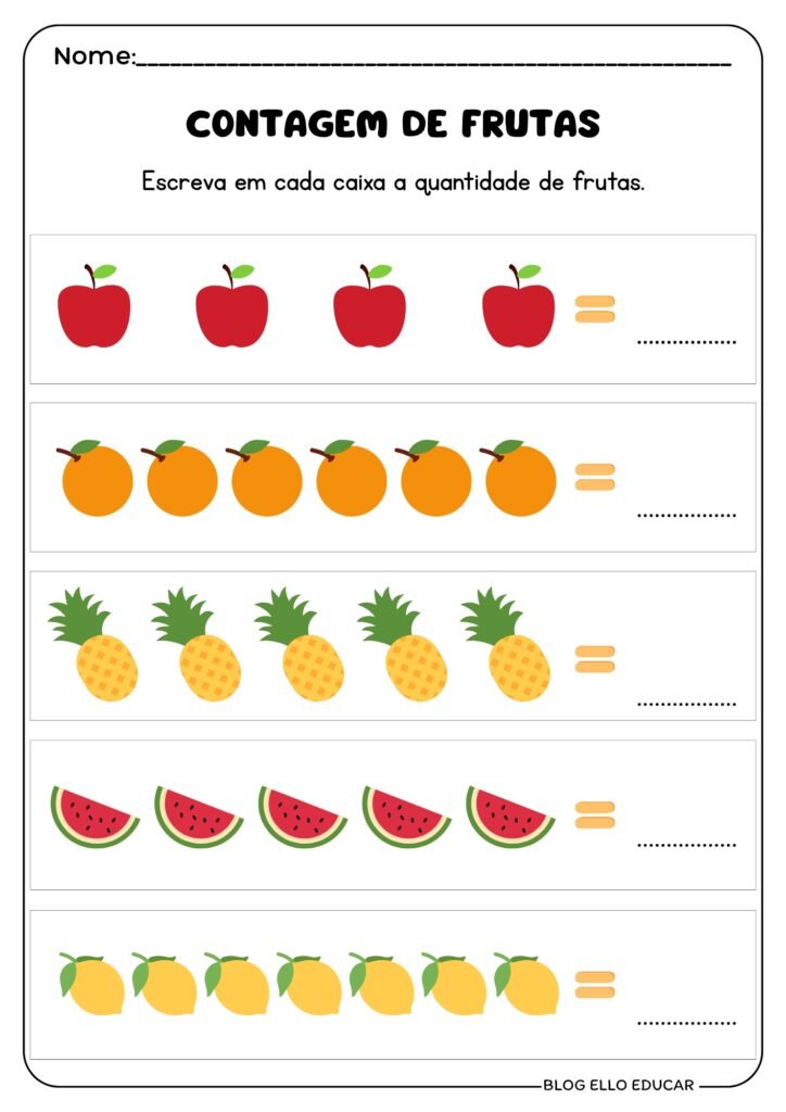 Atividade diagnóstico - 1° , 2° e 3° ano