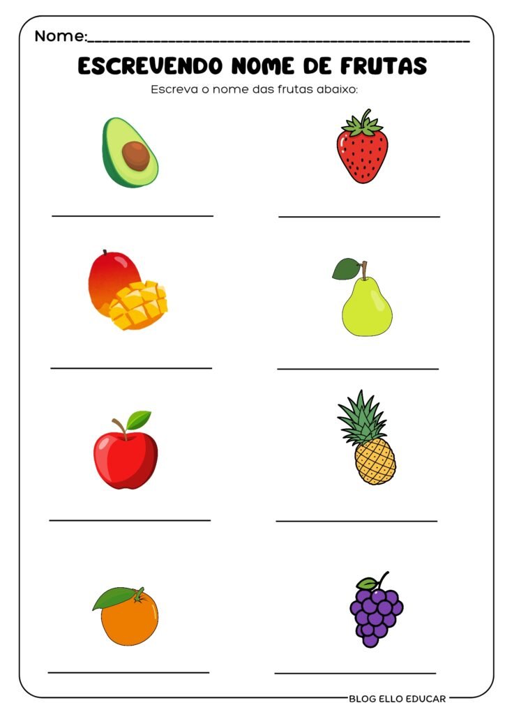 Atividade diagnóstico - 1° , 2° e 3° ano