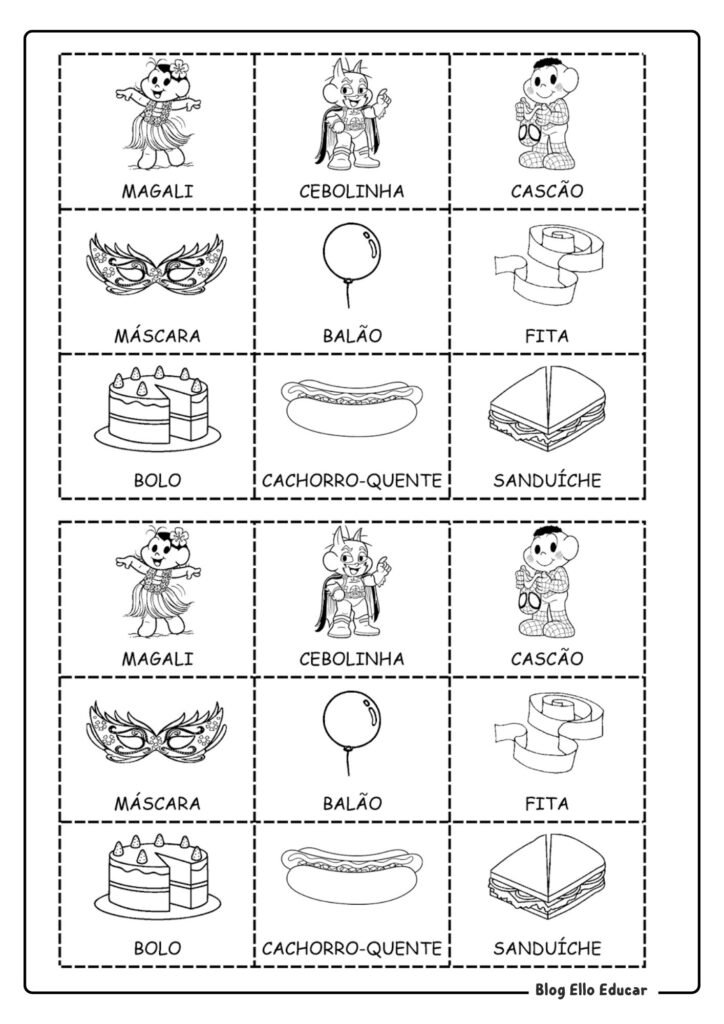 Atividades de Carnaval - alfabetização