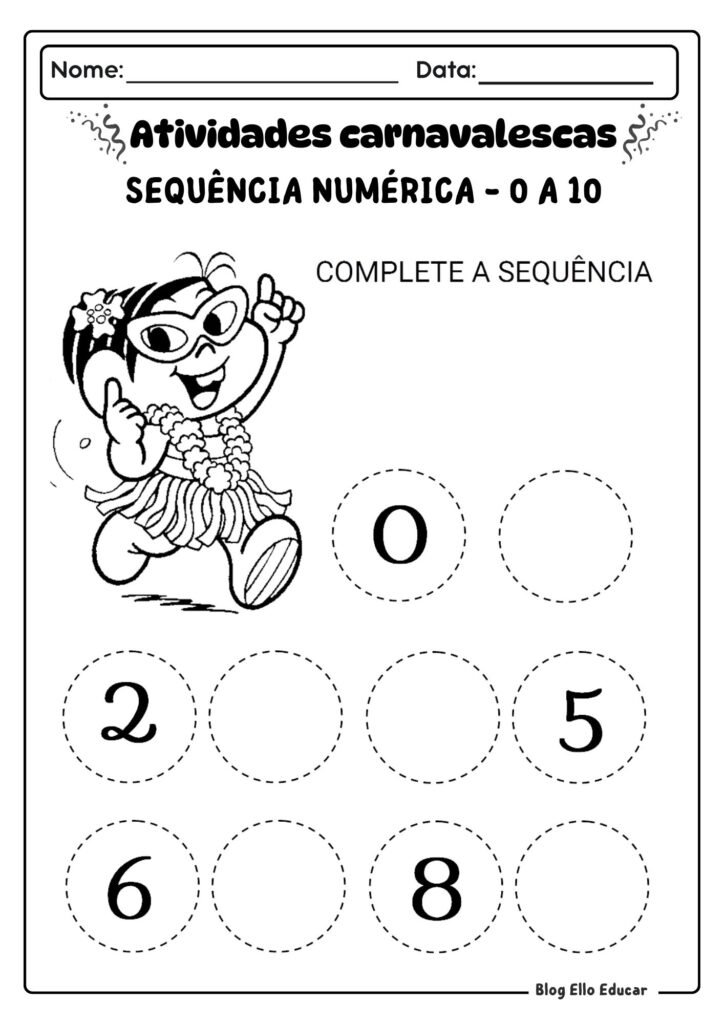 Atividades de Carnaval - alfabetização