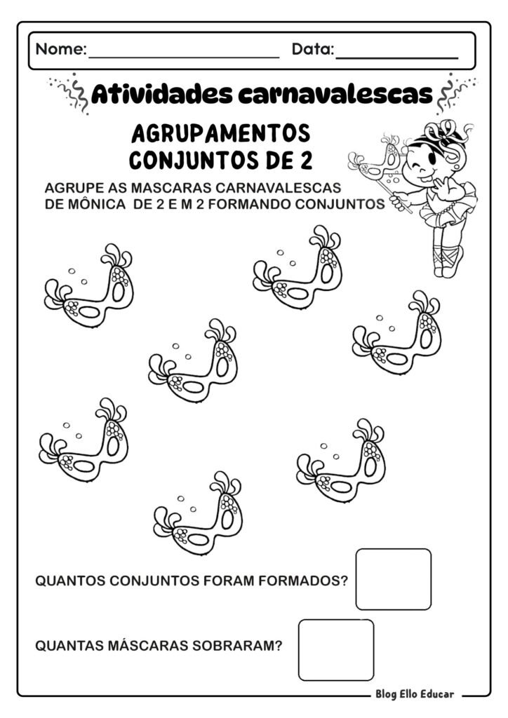 Atividades de Carnaval - alfabetização