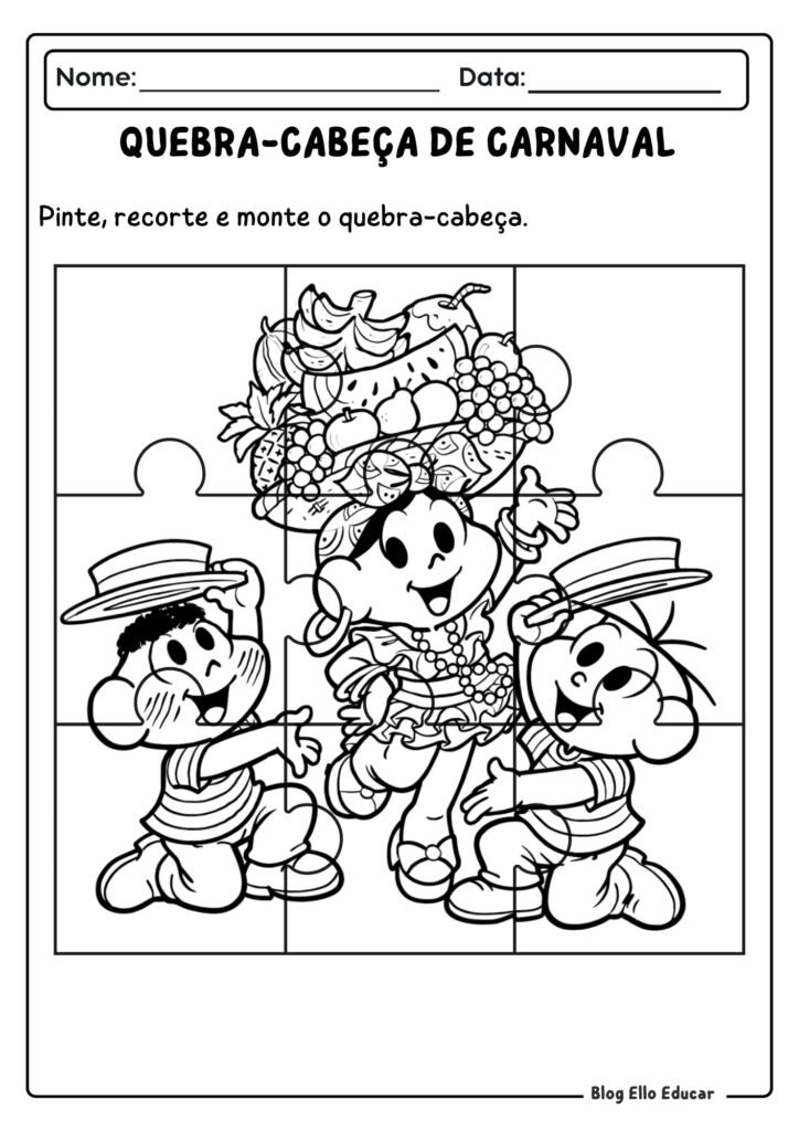 Atividades lúdicas de Carnaval