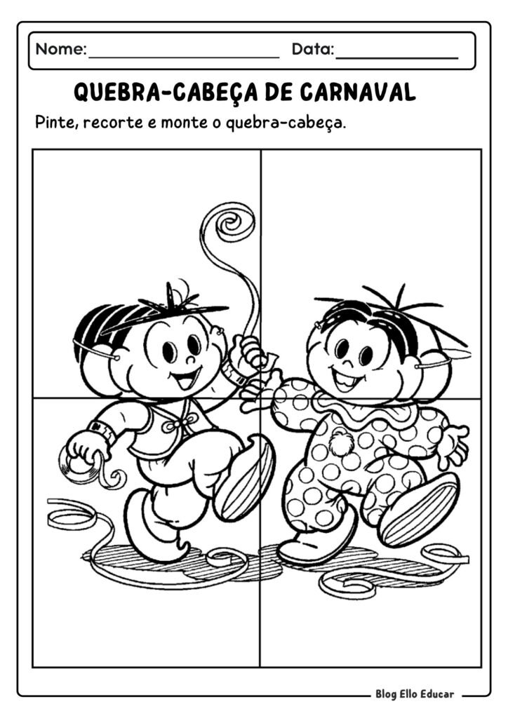 Atividades lúdicas de Carnaval