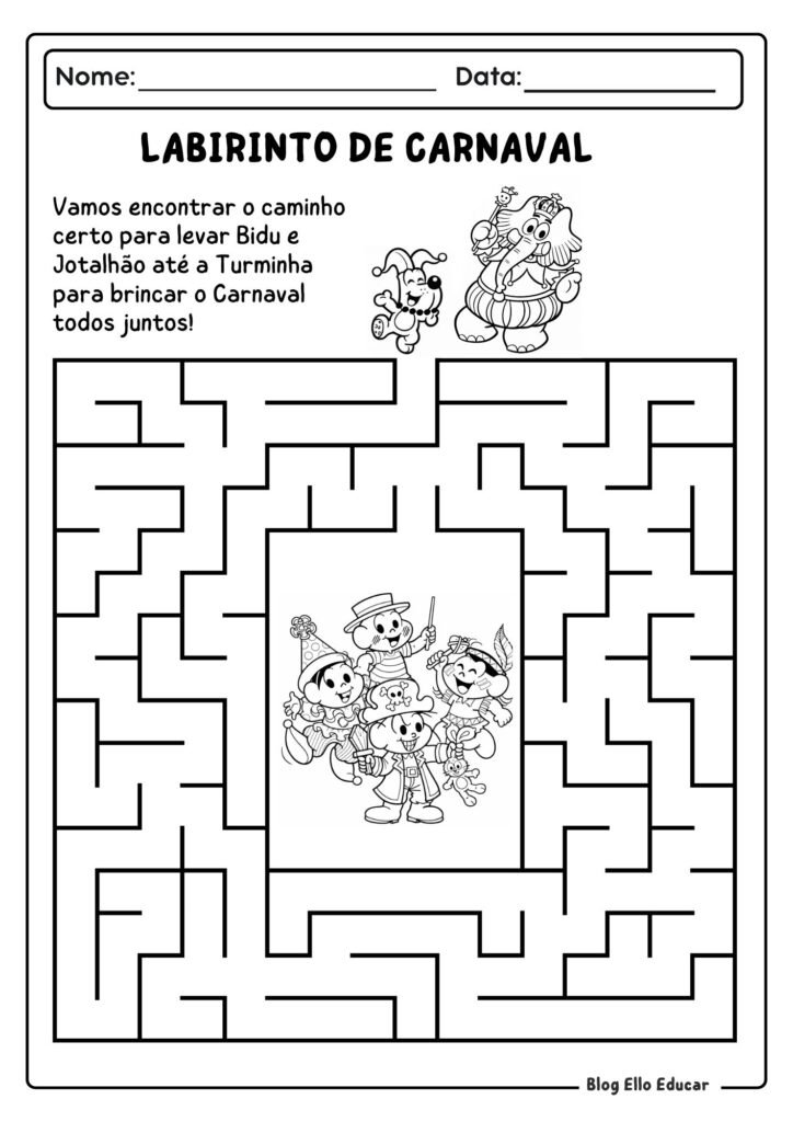 Atividades lúdicas de Carnaval